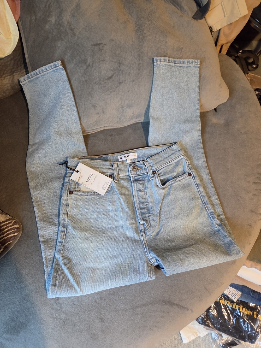 Re/Done Highrise Ankle Crop Jeans